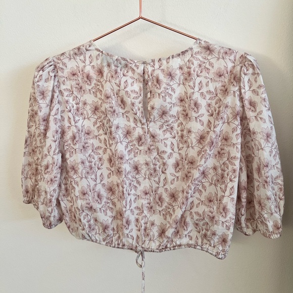 Set - INTERMIX Poppy Floral Cotton Crop Top and Mini skirt - Picture 3 of 9